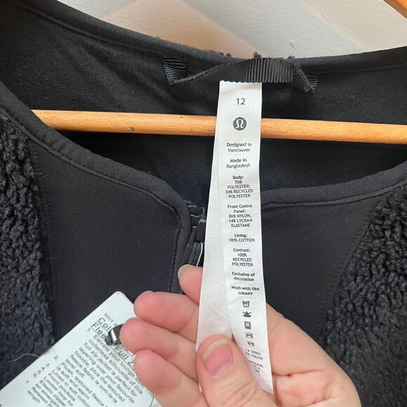 NEW Lululemon Collarless Textured Fleece Full Zip-  Sz 12 - Picture 5 of 6